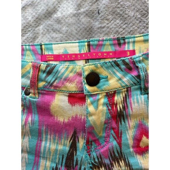 y2k Tribal Print Denim Shorts - Picture 4 of 4